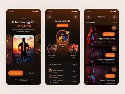 AI Fitness Experience – Mobile App ai fitness ai fitness app app design assistant fitness fitness app fitness goals fitness tracker fitnessapp healthapp healthcare app ios mobile mobile app mobile ui modern app ui power apps sport application workoutapp