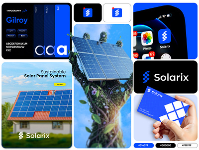 Solar Panel Brand Identity Design brand identity branding branding inspiration clean energy graphic design green energy logo design modern branding design renewable energy solar solar branding solar electricity solar energy solar panel system solar panels solar power solar system sustainable typography visual identity