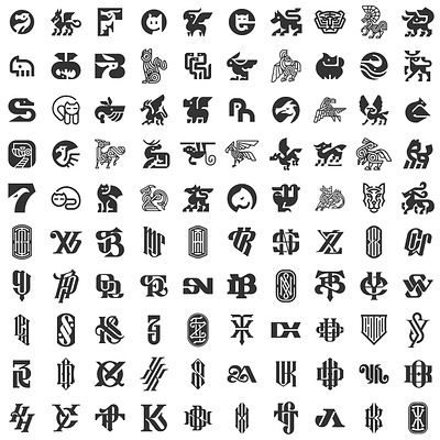 100 Logo Designs by Anhdodes anhdodes animal brand branding creature design icon identity illustration letter logo mark monogram symbol typography