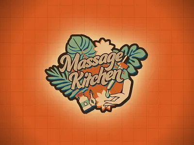 Massage Kitchen identity brand branding design graphic design identity illustration instagram logo social