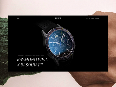 Luxury Watch Website Homepage Design 3d animation branding e commerce ecommerce ecommerce landing page ecommerce website ecommerce website design landing page luxury ecommerce luxury watch luxury website online shop product page watch shop watch website web design webshop website