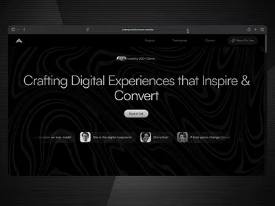 Zedex - Personal Portfolio Framer Website black digital portfolio figma framer framer template framer website portfolio website services services website template ui uiux web design website