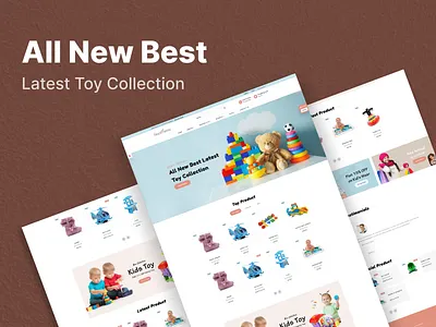 🧩 All New Best — Latest Toy Collection baby kids product ecommerce fun kids collection online toy store uiux toy store web design toyshop website concept