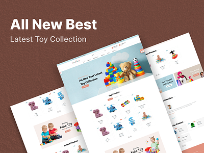 🧩 All New Best — Latest Toy Collection baby kids product ecommerce fun kids collection online toy store uiux toy store web design toyshop website concept