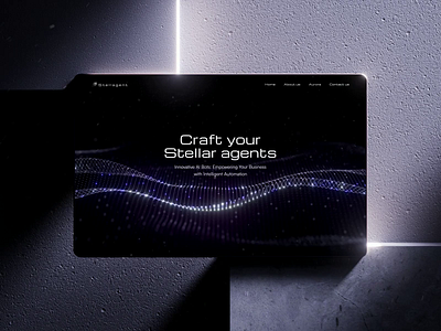 Stellagent ai agents landing page 3D animation 3d 3d animation ai agents bot e commerce finance fintech hero hero animation hero image hero section homepage landing landing page landingpage web web design web3 webdesign website