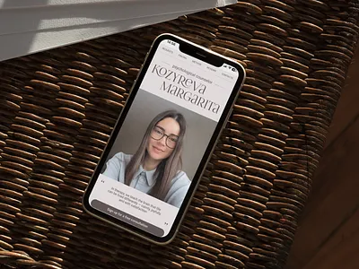 Hero section for psychologist’s portfolio website design first screen hero section mobile first portfolio psychologist ui ux web design website