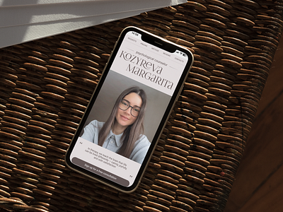 Hero section for psychologist’s portfolio website design first screen hero section mobile first portfolio psychologist ui ux web design website