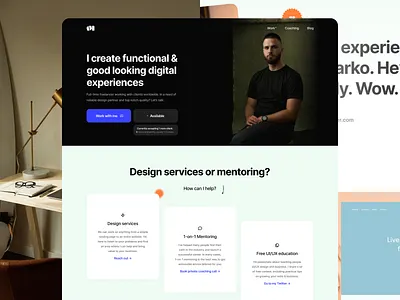 Personal Website 2023 • markoilic.co 1on1 coaching design designer freelance frelance learn marko mentor mentoring mentoring sessions personal portfolio ui ux web designer website