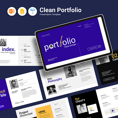 Design Portfolio Presentation Template architecture business clean creative design design portfolio fashion graphic design interior lookbook minimal minimalist photography powerpoint presentation professional resume slide template ui