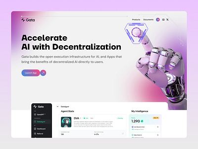 AI agents and blockchain platform 3d ai website ai ai agent ai agent website ai agents ai blockchain ai web3 crypto ai futureistic website landing page modern ai website uiux