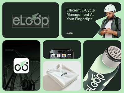 eLoop - eCycle Management Logo & Branding Design brand identity branding cycle logo cycle management logo cycle mobile app logo ebike ecycle logo eloop logo logo design logo mark logotype modern logo panze