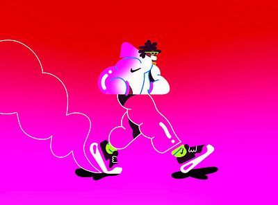 Nike - Walking character app branding design graphic design illustration logo typography ui ux vector