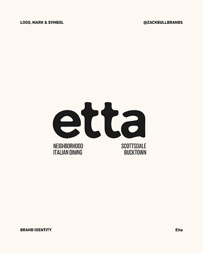 Etta Restaurant : Rebrand Case Study brand design branding design graphic design logo design rebrand restaurant branding restaurant logo typography wordmark design