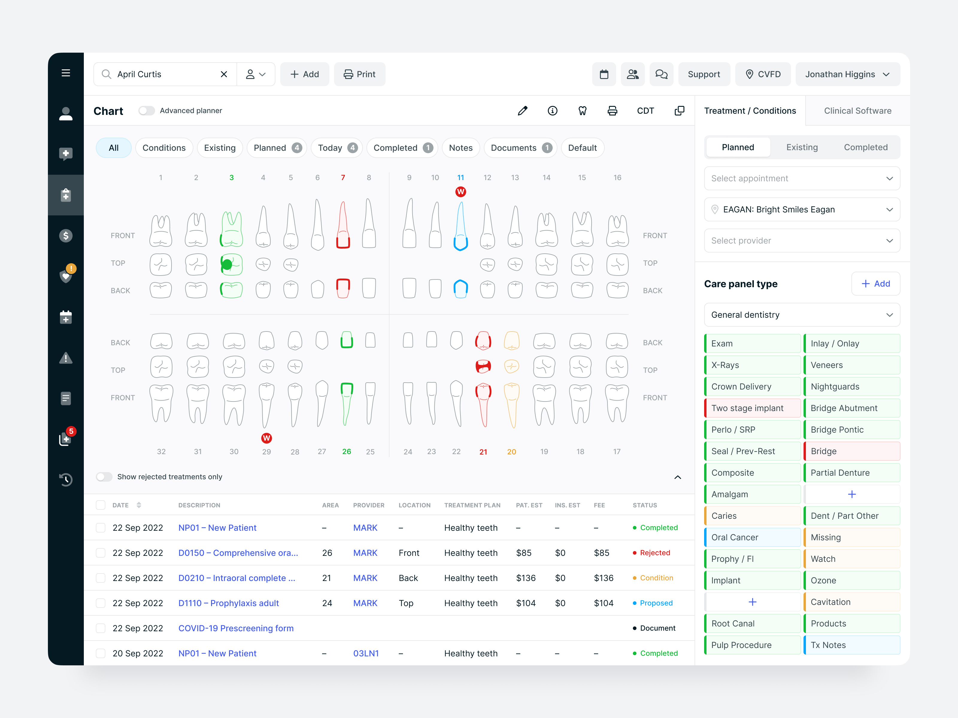 Cloud Practice Management Software for Dentists application care clinic crm dental dentists healthcare hospital management medical medicine medtech patient patient card saas software teeth uiux uxui web app