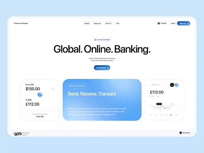 Digital Banking Landing Page bank card bank landing page banking banking website banking website design crypto cryptocurrency defi digital banking website finance financial financial service fintech investment neobank online banking online banking website payment saas trading