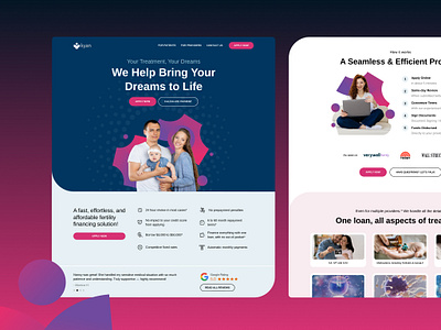 Kyan - Landing page dream page financing landing page healthcare landing page home page landing page loan landing page medical landing page ui design website design