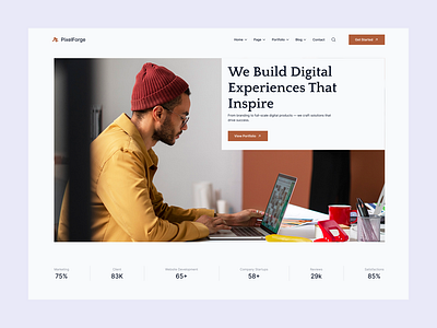 Digital Agency Landing Page animation branding graphic design logo ui