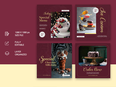 Restaurant menu design for boosting social media. 3d animation banner design branding design facebook ads food graphic design illustration instagram post logo motion graphics photoshop social media socialmedia ui