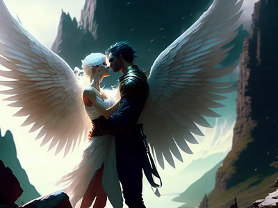 Angel Love angel love angel lovers angel wings angels illustration fantasy angels fantasy art