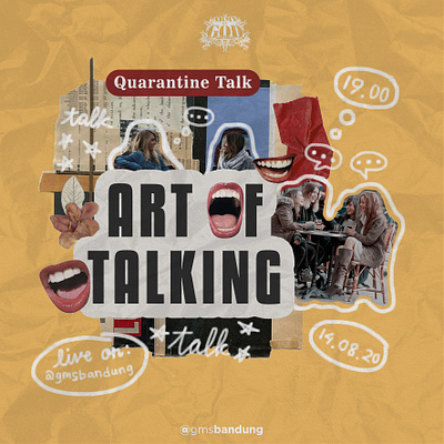 Quarantine Talk Series (Church Event) branding church poster collage collage design design graphic design poster typography