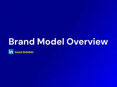 Brand Model Overview brand model branding business case study figma linkedin product