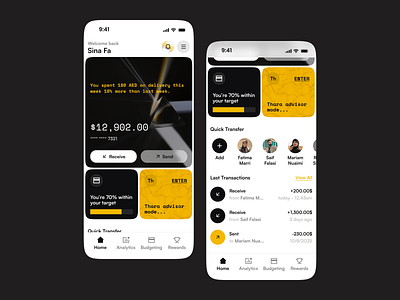personal finance app home page (concept) ai finance financial fintech personal finance smart banking transactions ui ui design ux design