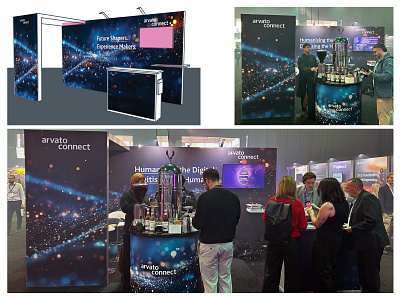 Exhibition stand - Humanising the digital, Digitising the Human™ arvato arvatoconnect branding design exhibition exhibition stand graphic design logo