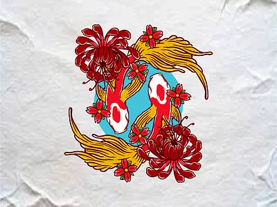 koi classic design dribbble graphic design japan koi logo tatto