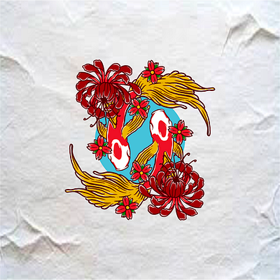 koi classic design dribbble graphic design japan koi logo tatto