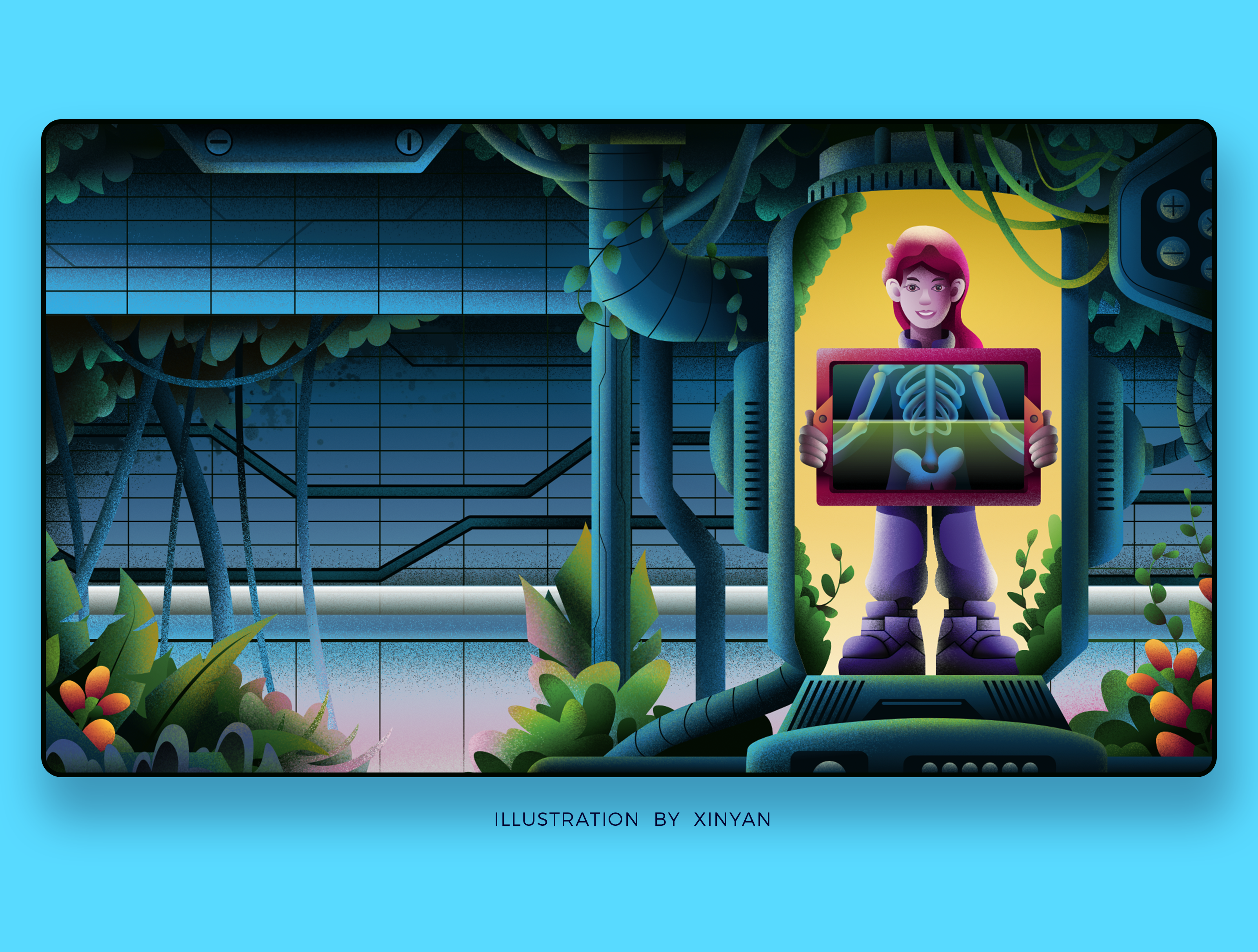 Example of Landscape Scene Poster Illustration