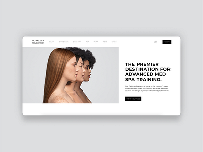 Aesthetics Training Academy Website Design ui web design