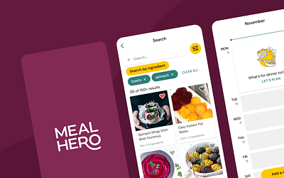 Meal Hero branding business design graphic design illustration mobile product ui ux web