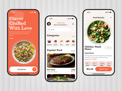 Food Delivery App UI Design app design ecommerce food food app food app design food app ui food delivery food delivery app food delivery application food delivery service food order food ordering app mobile mobile app mobile app design online food ordering app restaurant restaurant app ui uiux