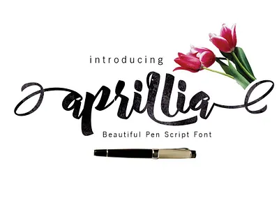 Aprillia Script aprillia script brush script font calligraphy calligraphy font font brush font script handmade lettering ligatures modern calligraphy opentype script swashes typefaces vintage