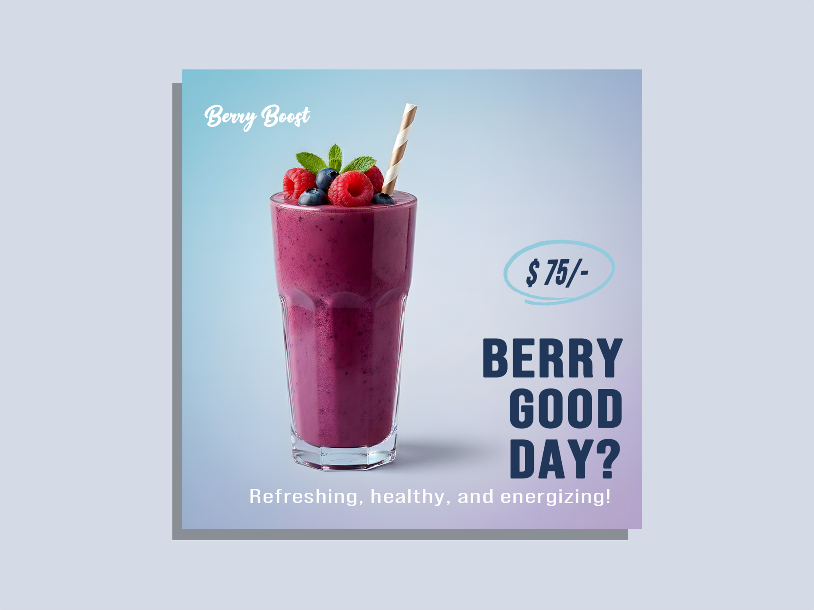 Berry Boost – Social Media Ad Design adobe photoshop ads advertising branding design graphic graphic design graphic designer instagram post modern ad niaz post design poster product product design social media social media post social media post design social media poster socialmedia