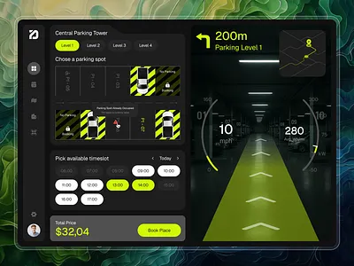 Parksync - Dashboard Parking Management System car car parking car spot card clean dashboard dashboard design dashboard parking dashboard ui design find find parking location parking parking space smart parking ui uiux ux virtual realtity