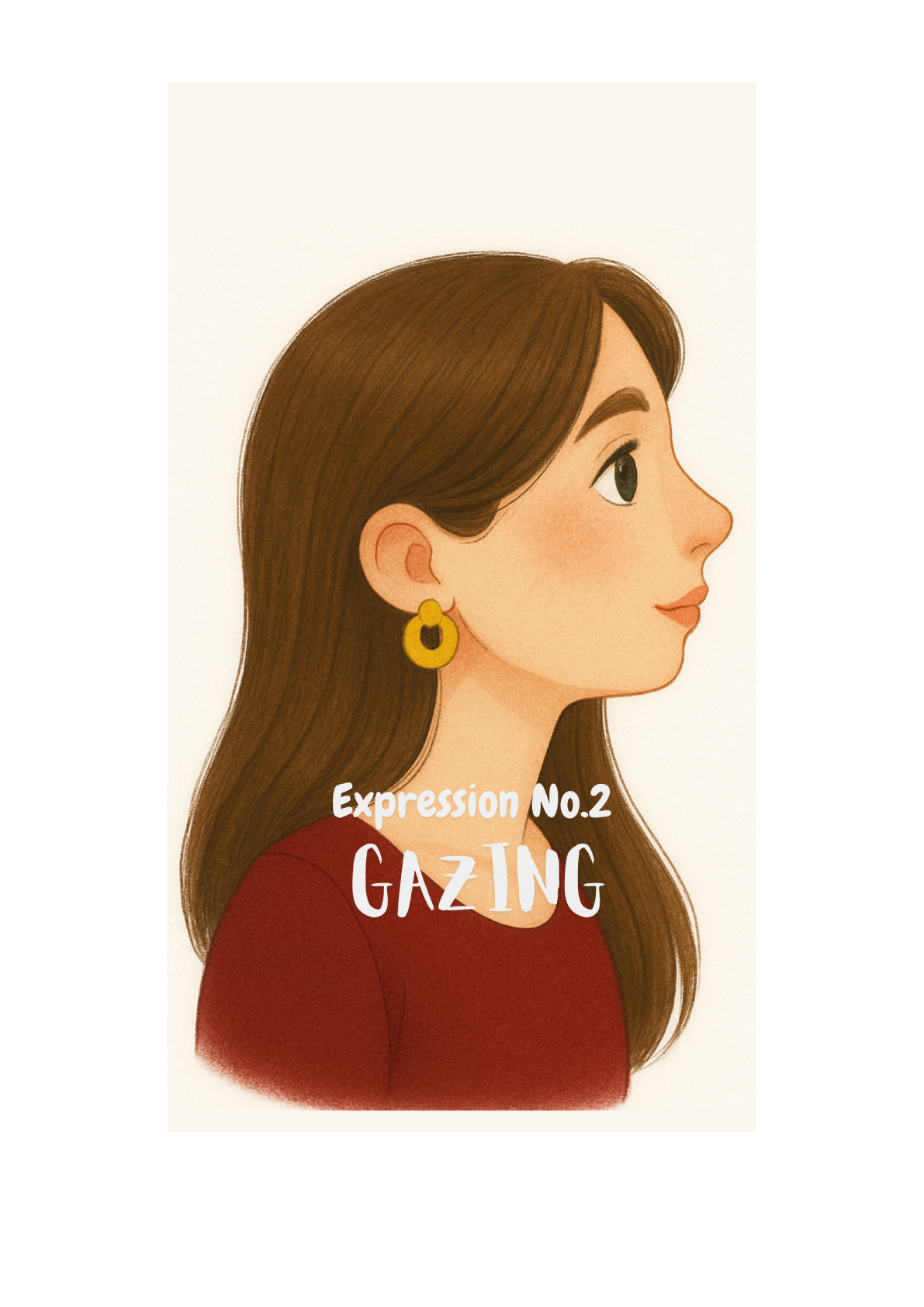 Expression no.2: "Gazing" adobe artwork characterdesign design digitalart drawing illustration procreate watercolor