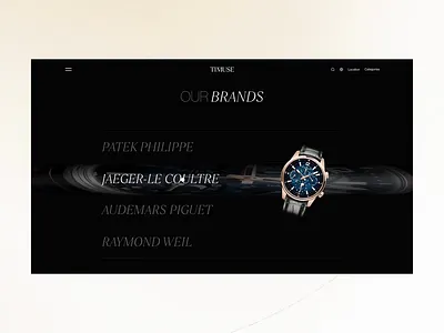 E-commerce platform design for luxury watch brand website 3d animation branding e commerce ecommerce landing page ecommerce website design luxury watch luxury website online shop product page watch shop watch website web design webshop website