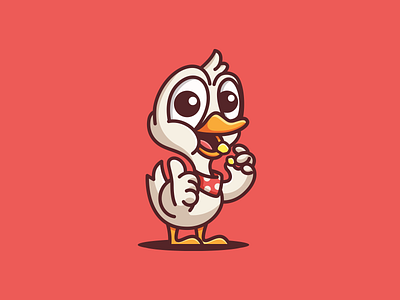 Duck Mascot for a Snack Brand adorable baby cartoon logo cute delicious duck mascot eating fun funny happy illustration illustrative logo mascot logo naughty playful quacky quirky roasted corn snack thumbs up
