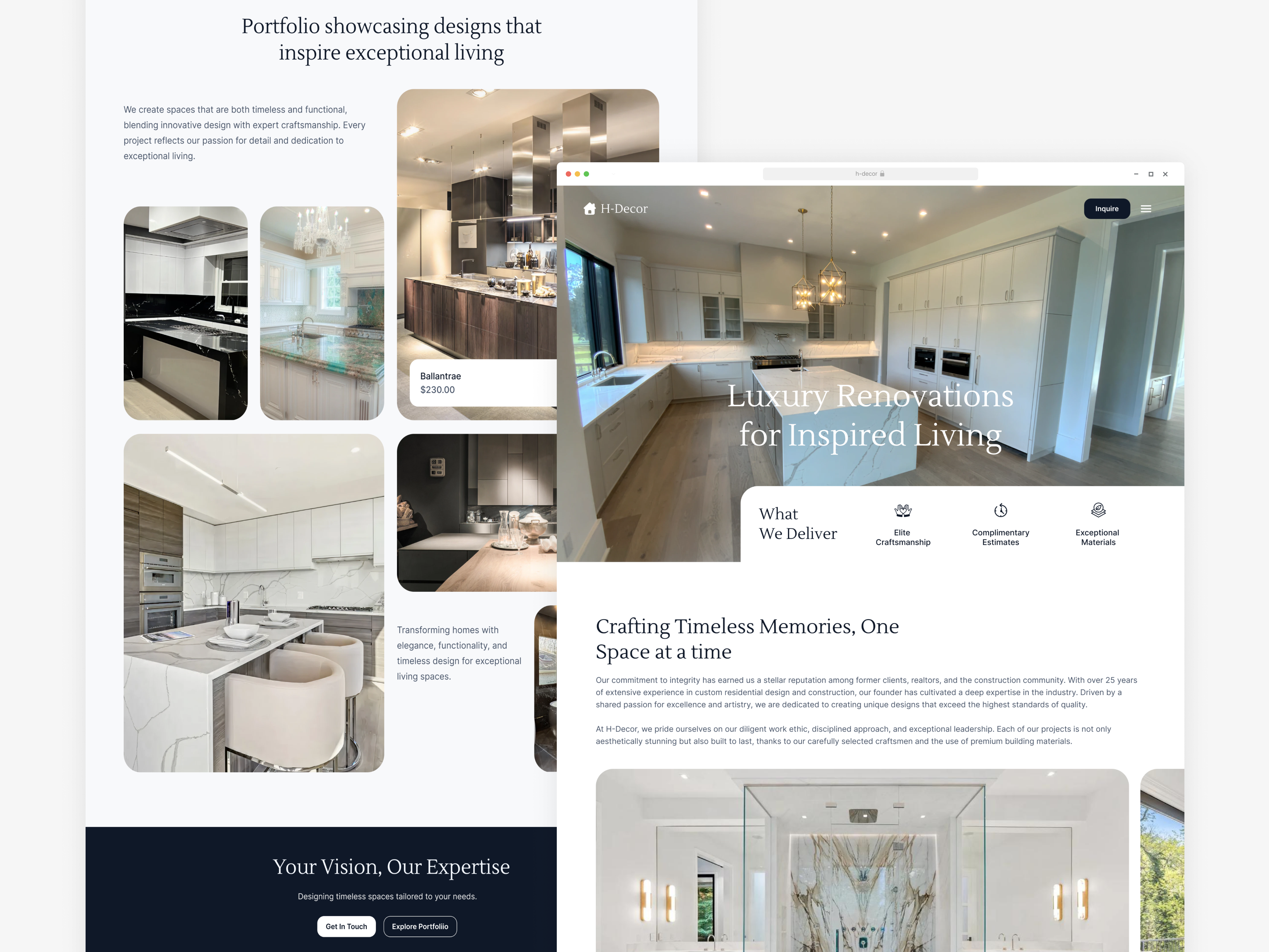 Modern Home Décor E-commerce Website ecommerce website home design website housing website landing page design mordern website real estate website saas website