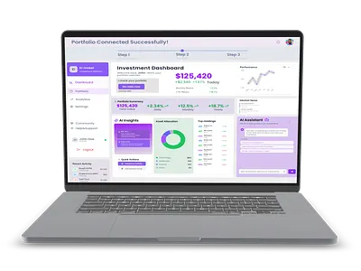 Investment Dashboard graphic design product ui ux