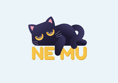 NEMU — Lazy Cat Mascot Logo Design brand logo branding cartoon cartoon logo cat cartoon cat logo cute cat cute logo cute cartoon graphic design illu illustration kawaii cartoon kawaii cat kawaii logo logo mascot logo shirt design tshirt design vector