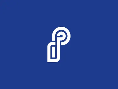 Letter P alphabet graphic design letter monogram stripes