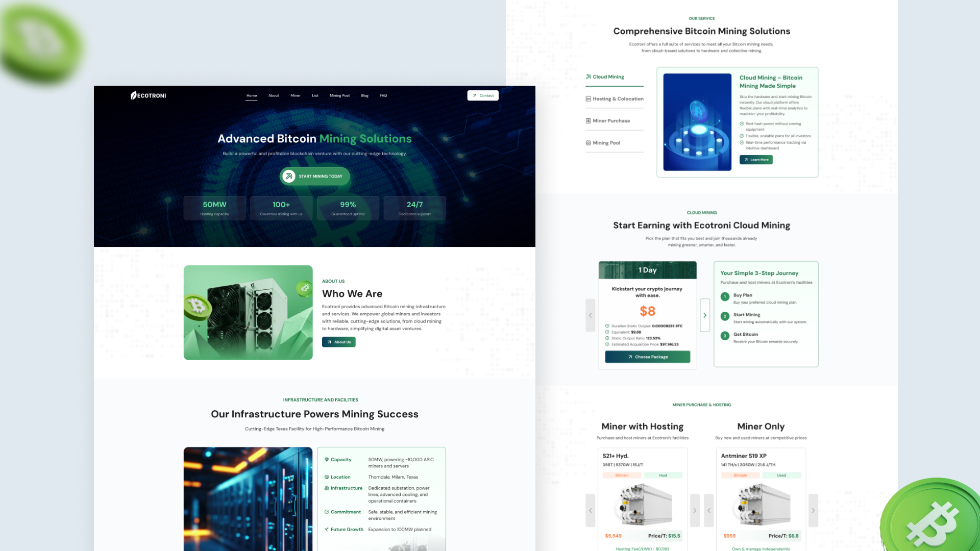 Bitcoin mining infrastructure and services bitcoin infrastructure mining web website