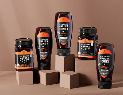 Nature Nate's Honey Co. Manuka Honey Packaging branding design graphic design labels packaging