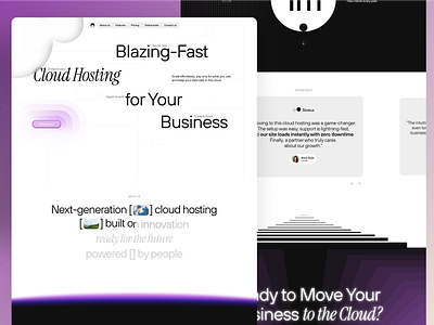 Cloud Hosting Landing Page artificial intelligence big data cloud cloud computing cloud hosting cloud landing page cloud provider cloud storage cloud storage landing page cloud tools decentralization landing page design modern web neural network saas server software