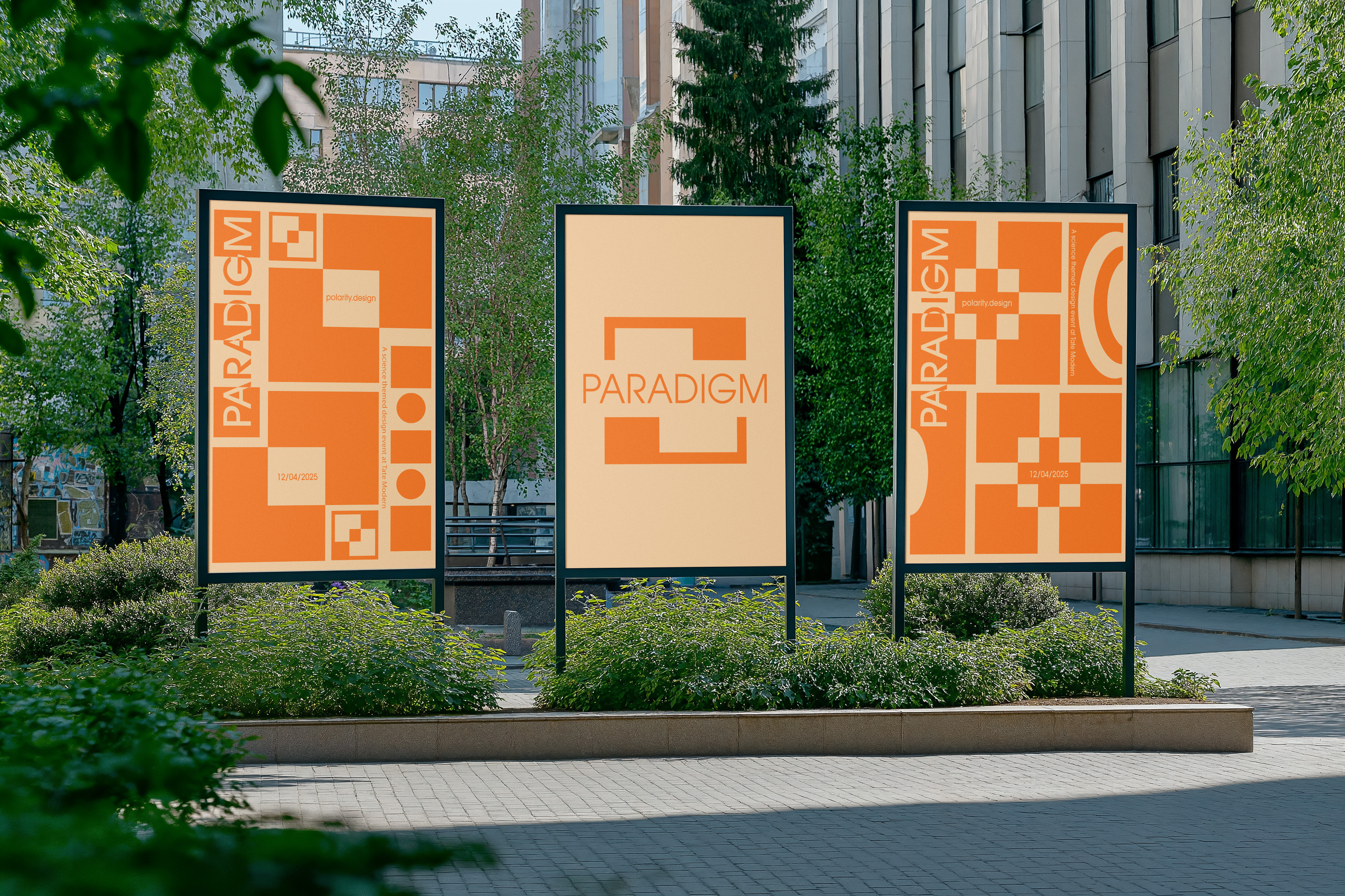 Paradigm Exhibition Posters abstract advertisment brand identity branding colourful design exhibition graphic design illustration logo marketing modern posters