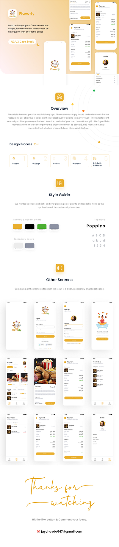 Flavorly Your Everyday Flavor Companion Food App UI figma foodapp ui ux