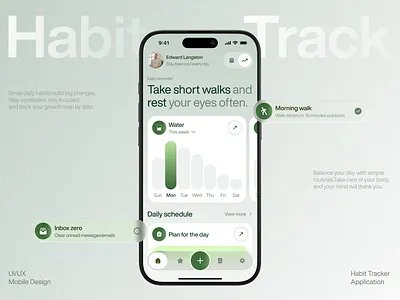 Habit Tracker | Smart Daily Routine & Progress App branding design designinspiration dribbbleshowcase graphic design ui uidesign uiuxdesign userexperience visualdesign