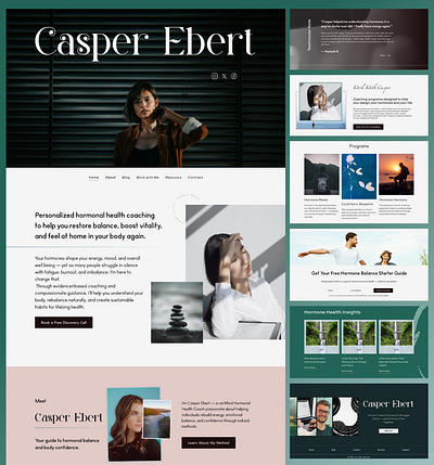 Modern Health Coach Website Design | Wellness & Nutrition Coach design inspiration